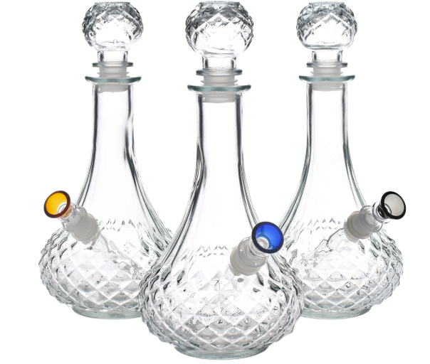 Vintage Crystal Decanter Glass Water Pipe