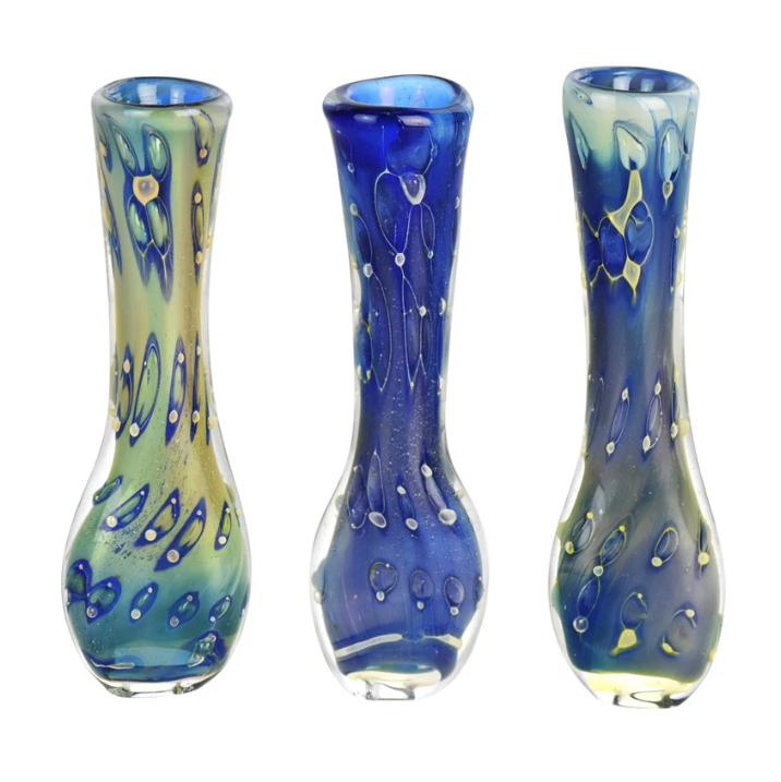 Iridescent Bubbles Chillum Pipe